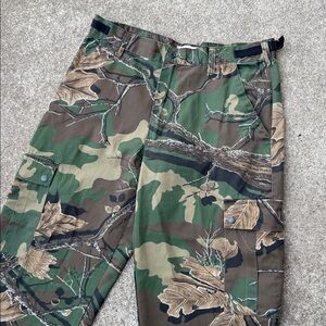 Vintage 90s Camo Cargo Pants Baggy Large Skate Utility